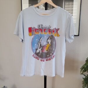 Lucky Brand White Tee with Purple Hendrix Graphic